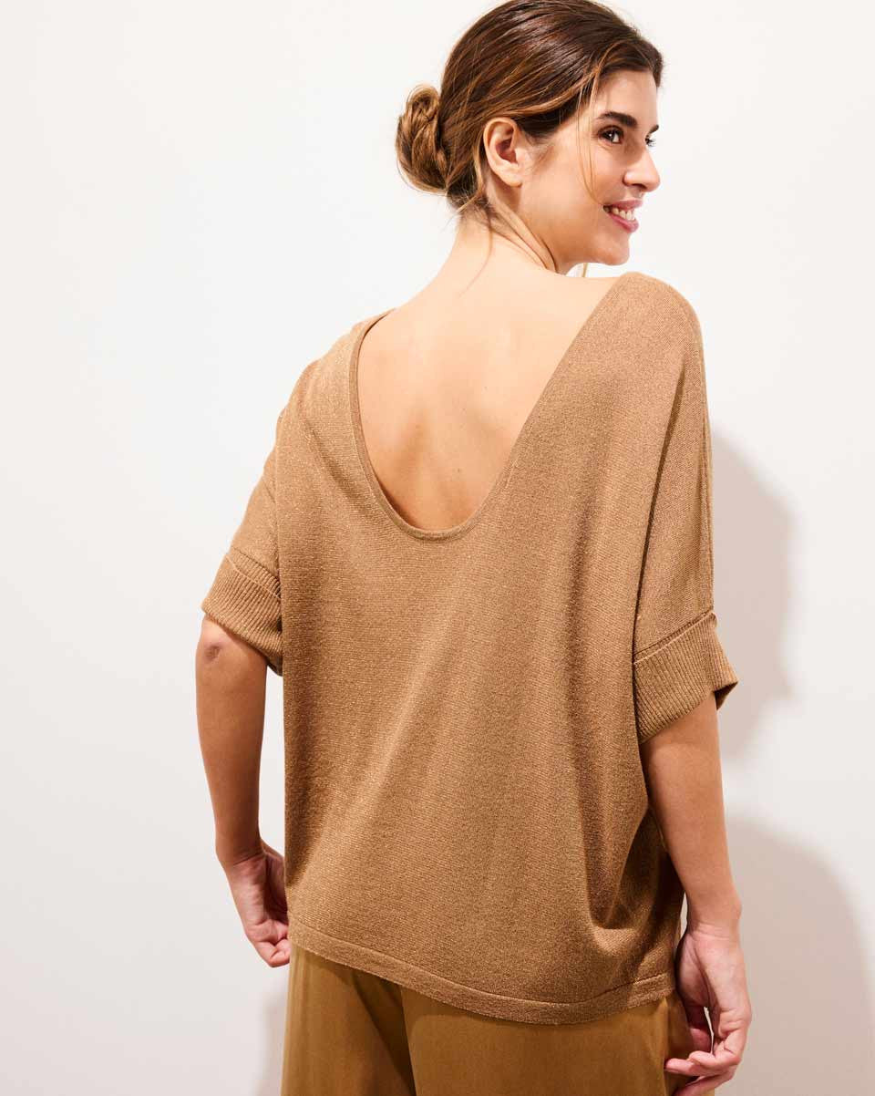 BUCKLEY - Pull oversize TABAC