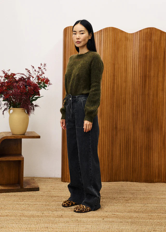 Pull Pivoine Kaki