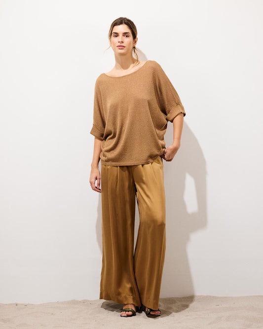 BUCKLEY - Pull oversize TABAC