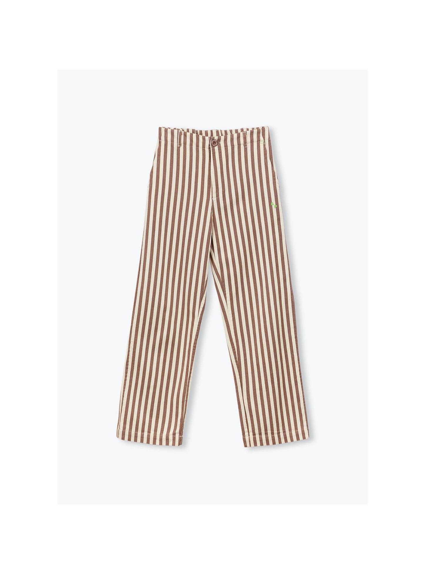 Pantalon rayé marron