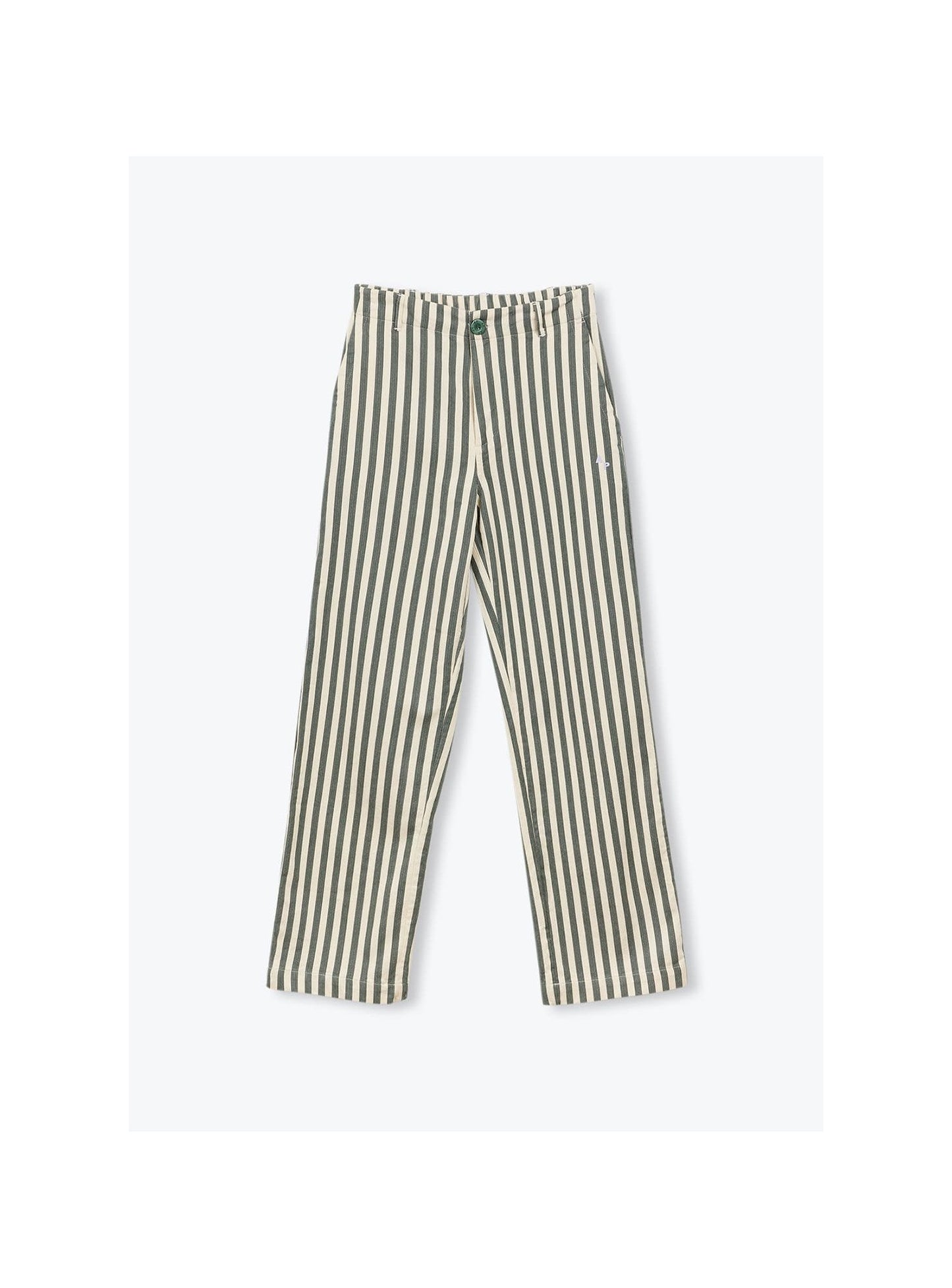 Pantalon rayé vert Foret
